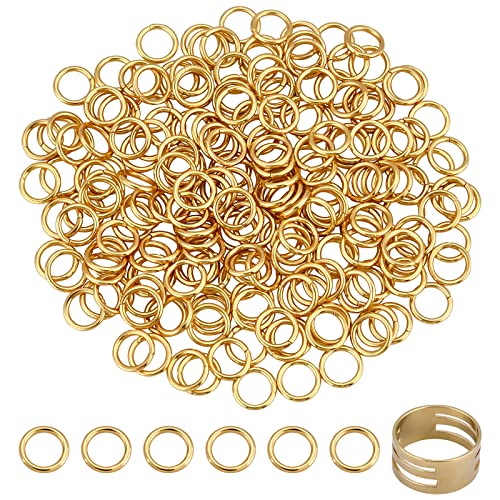 DICOSMETIC 200 Stück offene Biegeringe 5mm Edelstahl Chainmaille Ringe Schmuck Reparatur Ringe Goldene Mit Öffnungswerkzeug Schmuck Reparatur Kit Für Die Schmuckherstellung von DICOSMETIC