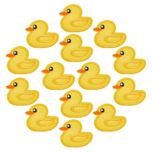 DICOSMETIC 24 x gelbe Enten-Flicken zum Aufbügeln, niedliche Ente, bestickte Aufnäher, Polycotton, bestickte Applikation zum Aufnähen für Kleidung, Jeans, Jacke, Hut, Kleid, Zubehör DICOSMETIC 24 x gelbe Enten-Flicken zum Aufbügeln, niedliche Ente, bestickte Aufnäher, Polycotton, bestickte Applikation zum Aufnähen für Kleidung, Jeans, Jacke, Hut, Kleid, Zubehör von DICOSMETIC