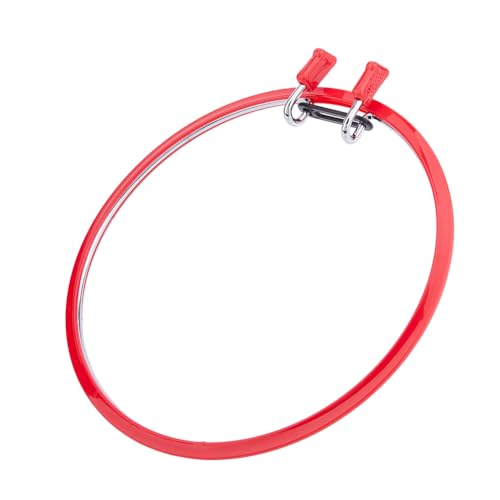 DICOSMETIC 7.87"/20cm Rote Rund Stickrahmen Ringe Embroidery Hoop Kreis Kreuzstich Hoop Ringe Kunststoff Spann Stickrahmen für DIY Kunst Handwerk Handliche Nähen von DICOSMETIC