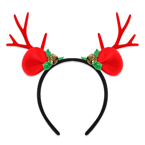 DIDILLX Haarreif mit Rentiergeweih, einzigartiges weißes Rentiergeweih, Stirnband für Weihnachtsmaskeraden und Feiern von DIDILLX