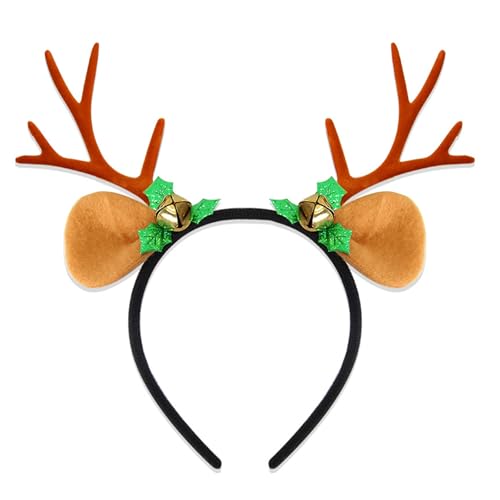 DIDILLX Haarreif mit Rentiergeweih, einzigartiges weißes Rentiergeweih, Stirnband für Weihnachtsmaskeraden und Feiern von DIDILLX