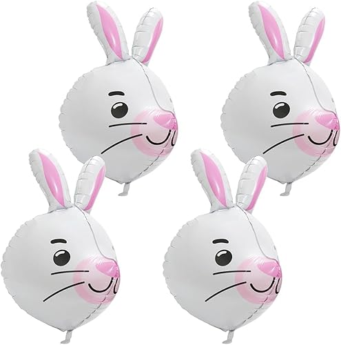 4 PCS Ballon Osterhase,Helium Hasen Ballon,balloon Kaninchen,Folienballon Hase,Passend Für Osterdeko, Osterparty, Kindergeburtstag/B von DIELIANHUA