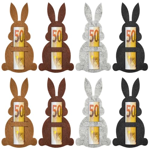 DIELIANHUA 8 PCS Verpackung Geldgeschenk Ostern, Ostern Geldgeschenk Filz, Geschenkverpackung für Ostern, Ideal Zum Verpacken Von Oster-Geldscheingeschenken, Aus Filz, Witzige Osterdekoration/B von DIELIANHUA