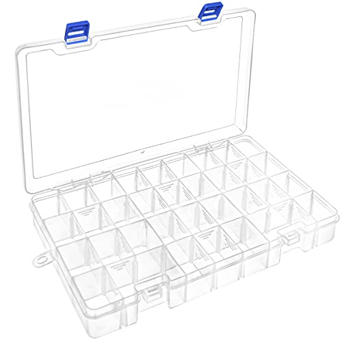 DIFIT Sortierboxen Plastik Aufbewahrungsbox Fächer Sortierkasten Kleinteilebox Für Kleinteile,Perlen,Schmuck,Ohrringe(34 Fäche X 1 Stücken) von DIFIT