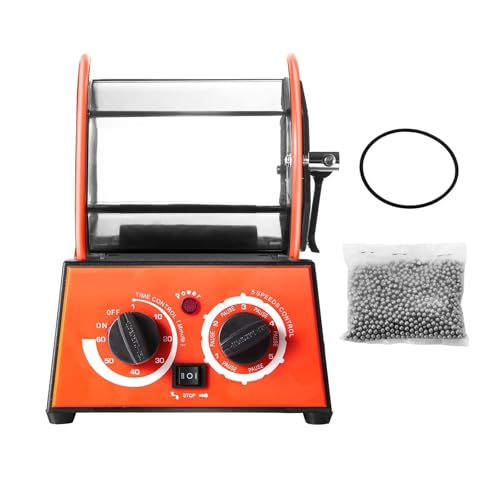 Poliermaschine für Edelsteine, Rotary Tumbler 3 kg 5 kg Oberflächenpolierer, Schmucktrommel-Poliermaschine Edelstein DIY Mini-Tumbler Finishing-Tools(3Kg Capacity) von DIGNIFE