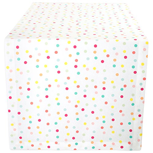 DII Polka Dot Party Print Tischkollektion Wiederverwendbar und maschinenwaschbar, Baumwolle, Mehrfarbige Konfetti-Punkte, 20" x 20" (Set of 6), 6 von DII