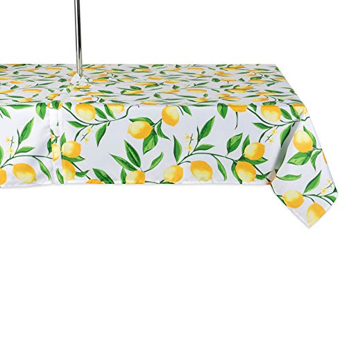 DII Lemon Bliss Outdoor Tabletop Collection Schmutzabweisend und wasserdicht, Polyester, 60x84 w/Zipper von DII