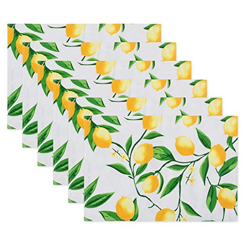 DII TC Outdoor-Reißverschluss, Paisleymuster, Blau Tischset Placemat Lemon Bliss von DII