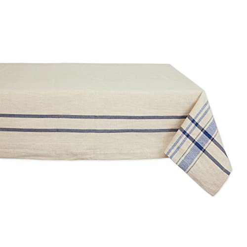 DII French Stripe Tischdecke, Tischdecke, Bauernhaus-Stil, 60 x 104 cm, Taupe/Blau von DII