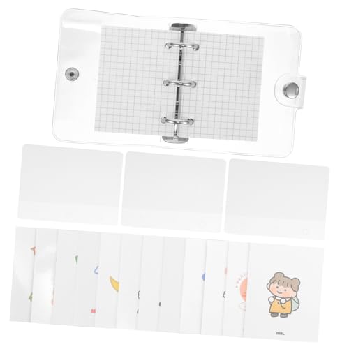 DIKACA 1 Satz Mini-Notizbuch Kawaii-Notizbuch Taschenheft Weiches, klares PVC-Bindemittel Taschenordner büromaterial office supplies Mini-Sammelalbum Loseblattbinder Papier Silver von DIKACA