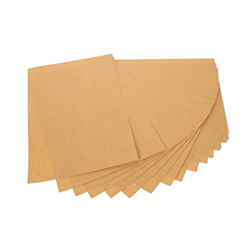 DIKACA 100 Blatt Kraft Papier Etiketten Papier Klebstoff Rotes Geschenkpapier Bedruckbares Aufkleberpapier Goldenes Geschenkpapier Kreis Aufkleber Etiketten Kraftpapier Light Brown von DIKACA