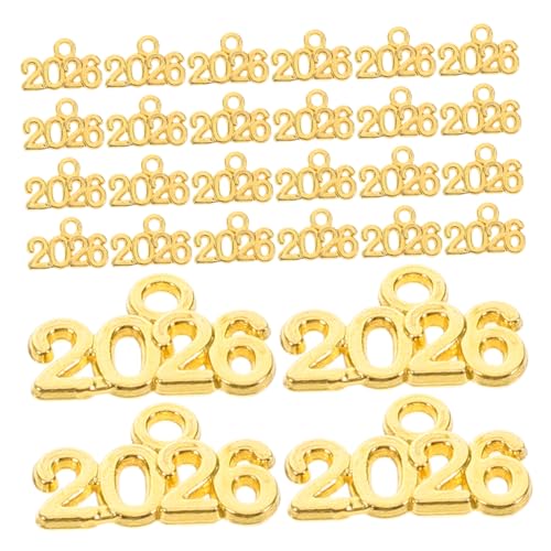 DIKACA 100 Stück Legierung Anhänger Dekorationen Halskette Handwerk Machen Charms Goldene DIY Handwerk Zubehör Schmuck Charms Zinklegierung von DIKACA