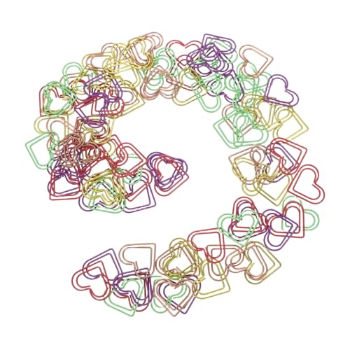 DIKACA 100st Herzförmige Büroklammer Büroklammern Kreative Cartoon-büroklammer Aus Metall Lustige Herzclips Süße Papierklammern Herz-lesezeichen Herz-briefpapier-zubehör Eisen von DIKACA