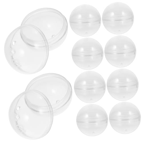 DIKACA 10St Gacha-Schale storage boxes aufbwahrungs-box hochzeitsdeko süßigkeiten behälter stauboxen leerer Ball für Party Automat Kaugummis Befüllbare Kapselbällchen Plastik Transparent von DIKACA