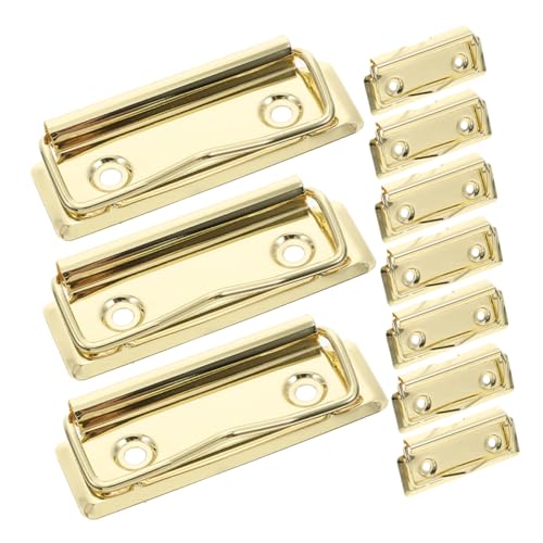 DIKACA 10st Zubehör Für Plattenklemmen 7c-board-clip Kleines Armaturenbrett Schreibtafel-clip Multifunktionaler Platinenclip Clips Display-rack-spender Golden Aluminiumlegierung von DIKACA