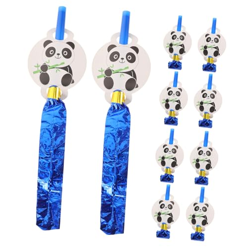 DIKACA 12St Tierlärmmacher Silvester Party Krachmacher lustige Party-Blowouts Panda pfeift Geburtstagshorn blasen kinderparty party dekoration Blowouts Hörner Geräuschemacher pfeifen PVC von DIKACA