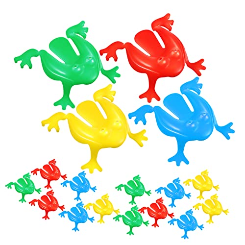 DIKACA 16 Teiliges Springspielzeug Für Kinder Froschspielzeug Verschiedene Farben Froschspielzeug Kleines Plastikfroschspielzeug Froschform Springspielzeug Froschspielzeug von DIKACA