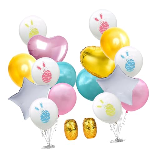 DIKACA 18 Stück Bunte Latexballons Und Folienballons Verschiedenen Formen Festliche Deko Für Ostern Geburtstagsfeiern Kinderpartys Und Mehr Ideal Für Luftballon Girlanden Und von DIKACA