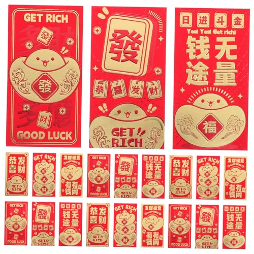 DIKACA 24 Stück Cartoon-rotes Paket Chinesische Geldumschläge Chinesisches Neues Jahr Rotes Paket Frühling Festival Red Envelope Chinesischer Neujahrsumschlag Geldumschlag Papier DIKACA 24 Stück Cartoon-rotes Paket Chinesische Geldumschläge Chinesisches Neues Jahr Rotes Paket Frühling Festival Red Envelope Chinesischer Neujahrsumschlag Geldumschlag Papier von DIKACA