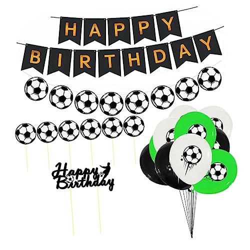 DIKACA 27 Fußball Luftballons Latexballons Für Geburtstagsparty Fußballmotiv Deko Ideales Zubehör Für Kindergeburtstag Sportparty Und Feiern von DIKACA