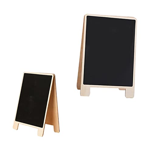 DIKACA 2St kleine tafel bemalen Outdoor-Tafeln für Notiztafel Zeichen Bretter holzbrett holzplatte staffelei hochzeitsdeko schreibtafel beachten Memo-Schreibtafel Zypresse Black von DIKACA