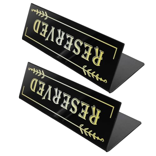 DIKACA 2st Kartentisch Mit Umgekehrtem V-dreieck Zeichen Tischkarten Hochzeit Reservierter Tisch Stand Zeltschild Sitzkarten Schilder Für Restaurantreservierungen Fahrkarte Inhaber Acryl von DIKACA