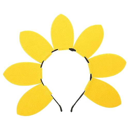 DIKACA 2st Sonnenblumen-stirnband Haarreifen Für Mädchen Boho-haarschmuck Trendiges Dekor Haarschmuck Für Mädchen Partygeschenke Gänseblümchen-dekor Party-haarreifen Kunststoff Yellow von DIKACA