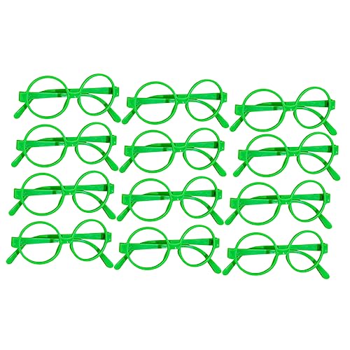 DIKACA 30 Stück Rundes Brillengestell Retro-brille Computerbrille Für Partygeschenke Runde Brille Rahmen Faltbar Gläser Lupe Teenager Jungs Green Plastik von DIKACA