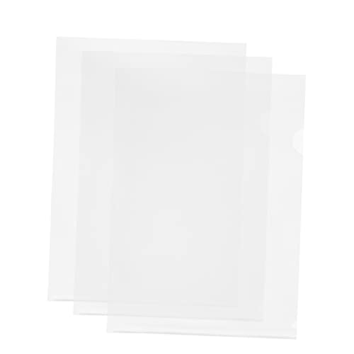 DIKACA 30er Pack A4 Transparent Dokumentenmappe L Form PP Material Erweiterbare Dokumententasche Für Schule Büro Und Zuhause Klarsichtmappen von DIKACA