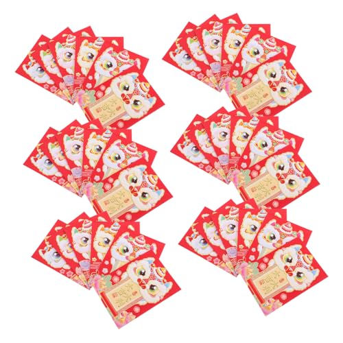 DIKACA 36 Stück Cartoon-schlangenumschlag Frühlingsfest Geldpakete Geldbeutel Für Das Neue Jahr Frühling Festival Red Envelope Geldtasche Zum Chinesischen Neujahr Papier Rot DIKACA 36 Stück Cartoon-schlangenumschlag Frühlingsfest Geldpakete Geldbeutel Für Das Neue Jahr Frühling Festival Red Envelope Geldtasche Zum Chinesischen Neujahr Papier Rot von DIKACA