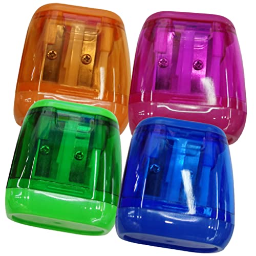 DIKACA 4 Stück Bleistiftspitzer bleistift anspitzer bleistiftanspitzer Light pencil sharpener bleistift spitzmaschine Mini-Bleistifte schärfer Schülerbedarf tragbare bunte Plastik von DIKACA