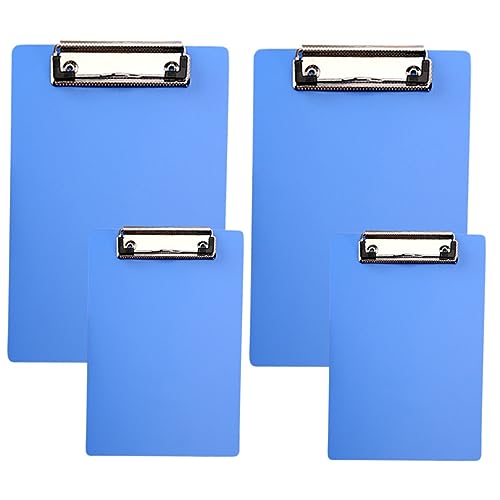 DIKACA 4 Stück Mappe Klemmbretter Zwischenablage Papier Bindemittel Planke write board büromaterial Schreibbrett für Schreibwaren Office-Dokumentenclip Schreibutensilien Tafel Metall Blue von DIKACA