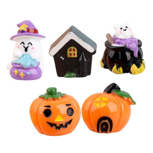 DIKACA 5St Kürbis-Geist-Ornament Ruhe in Frieden Figuren gefälscht Abziehbilder Halloween Dekoration pflanzenzubehör Halloween-Miniaturen in Loser Schüttung Halloween-Miniaturbausatz Harz von DIKACA