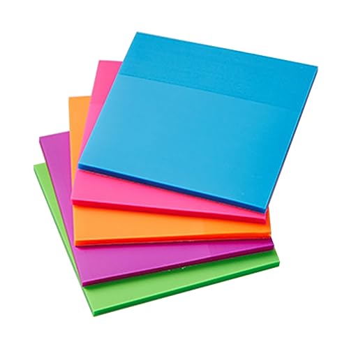 DIKACA 5er Set Sticky Memo Pads Bunte Notizzettel Haftnotizen 7 Farben Praktische Memo Notes Für Büro Und Zuhause Wiederverwendbare Klebe Notizen Mix Farben von DIKACA