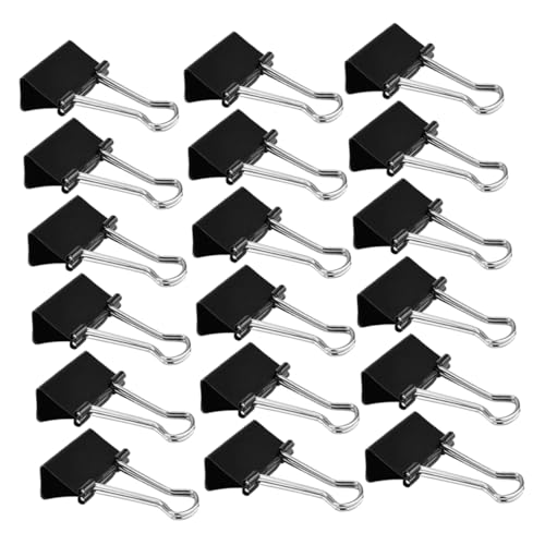 DIKACA 60St schwarzer Binderclip Papier Plattenhalterungen Inhaber selbstklebender Piktogrammaufkleber stapelbare Türstopper büroklammern Clips Mini-Binderklammern Klemmbinder Eisen Black von DIKACA