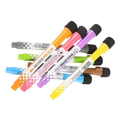 DIKACA 8 Stück Löschbare Stifte Für Whiteboards Whiteboard Stifte Ästhetische Trocken Abwischbare Marker Whiteboard Marker Trocken Abwischbares Schreibzubehör Farbige Marker Aus von DIKACA