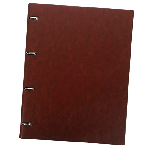 DIKACA A4-Ring-Notizblock Bindemittel-Notizbuch Zeitplan-Notizbuch Tagesplan Notizblock schreibtablett meeting notebook memoboard Zeitschriftenhefte Tagebuch zum Verschenken Papier Brown von DIKACA