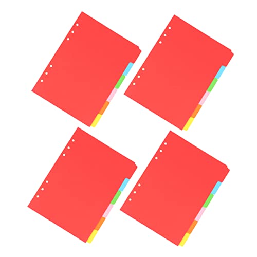 DIKACA A5 Bunte Trennblätter Für Loseblatt Sammler Farbige Seitenmarker Und Notizblock Markierer 6 Fach Lochung 6 Farben Ideal Für Schul Und Büroorganisation von DIKACA