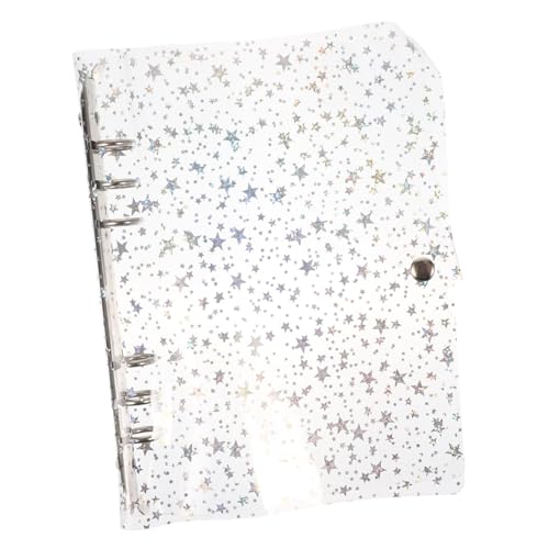 DIKACA A5 Transparent Scrapbook Binder Cover Kreative PVC Loseblatt Hülle Für Notizen Bürobedarf Und Scrapbooking 6 Loch Design Sternenhimmel Muster von DIKACA