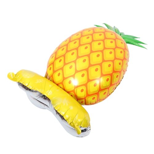 DIKACA Ananas-Ballon hawaii party deko sommer party deko unikal strandparty Ananas-Folienballons hawaiianischer Partyballon Ananas-Modellierballons Ballondekoration Aluminiumfolie Yellow von DIKACA