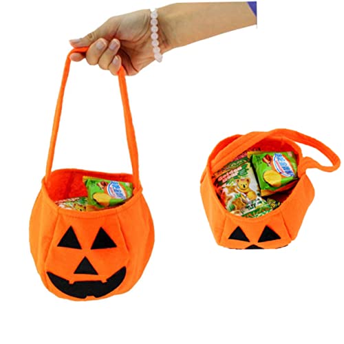 DIKACA Halloween Kürbis Süßigkeitstasche Kinder Süßigkeitstüte Für Halloween Party Ideale Halloween Tasche Für Süßes Oder Saures Spaß Für Jungen Und ädchen Wiederverwendbare von DIKACA