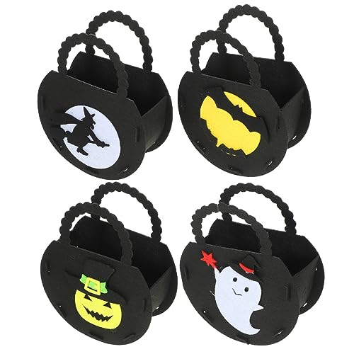 DIKACA Halloween Süßigkeitstüten aus Filz Süßigkeitentüten Halloween Süßigkeitstüten Halloween Filztaschen Halloween Süßigkeitshandtaschen Halloween Schmuck Gastgeschenke von DIKACA