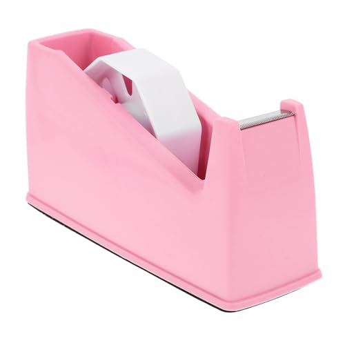 DIKACA Kleiner Klebeband Abroller Pink üßer Tisch Klebebandspender Für Büro Und Zuhause Rutschfester Tape Cutter Für Einfache Handhabung von DIKACA