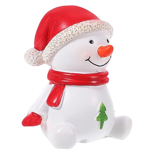 DIKACA Kleiner Schneemann Aus Resin Niedliche Weihnachtsdekoration Für Tisch Oder Garten Perfektes Und Festlicher Tischmittelpunkt Für Die Weihnachtszeit Adorables von DIKACA