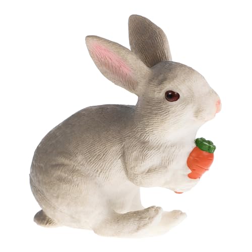 DIKACA Lifelike Hase Figur Adorable Tier Skulptur Für Dekoration Realistische Tierfigur Für Schreibtisch Wohnraum & Garten Perfektes Für Tierliebhaber Und von DIKACA