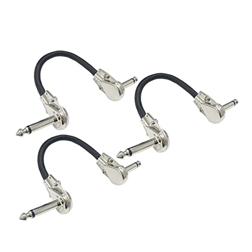 DIKACA Patchkabel Für E Gitarre Flachkopf Effektpedal Verbindungskabel Versilbert Ideal Für Gitarre Und Bass Effekte Hochwertig Und Flexibel von DIKACA