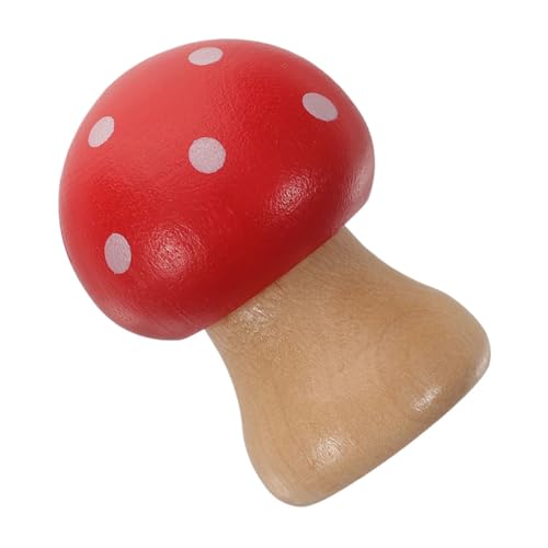 DIKACA Pilz-Nachrichtenordner Schmuckstück Dekoration Miniatur-Dekorationen Bilderrahmen überwachen Kuchen Aufkleber kleiner Schlüsselanhänger Pilz Briefpapier Holzpilz Pilzklammern rot von DIKACA