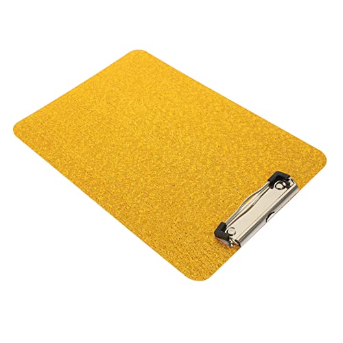 DIKACA Tafel Papier Strapazierfähige Bindeklammern Clip Faltbar Korkplatte Büroklammern Klemmbretter Übersichtliche Zwischenablage Klemmbrett Mit Speicher Binder Büroklammer Acryl Golden von DIKACA