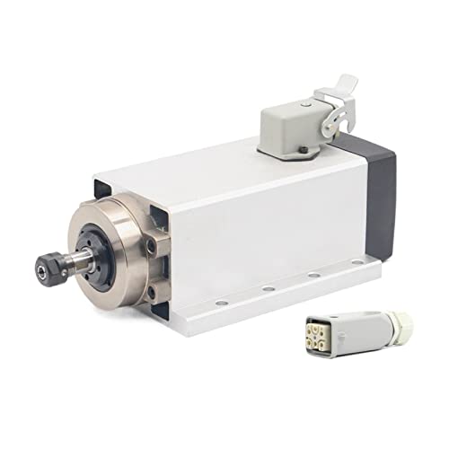 CNC-Spindelmotor-Kit, 1,5 kW ER11 luftgekühlter Spindelmotor mit Flansch 4 Stück Lager quadratischer Spindelmotor Holzbearbeitung 0,01 mm Genauigkeit für CNC-Fräsmaschine von DIKAMAN