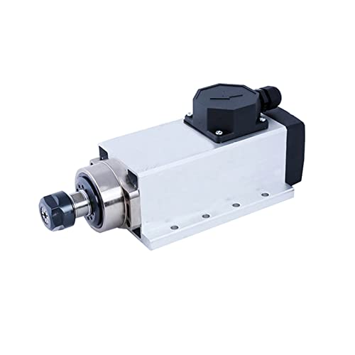 CNC-Spindelmotor-Kit, 800 W Spindelmotor Werkzeugmaschinenspindel CNC-Spindel 0,8 kW Quadratischer Spindelmotor Luftgekühlter Motor mit Stecker- / Kabelbox. für CNC-Fräsmaschine von DIKAMAN